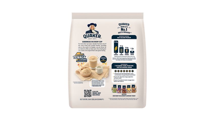 Quaker 3 in 1 Original Oat Cereal Drink 15s x 28g