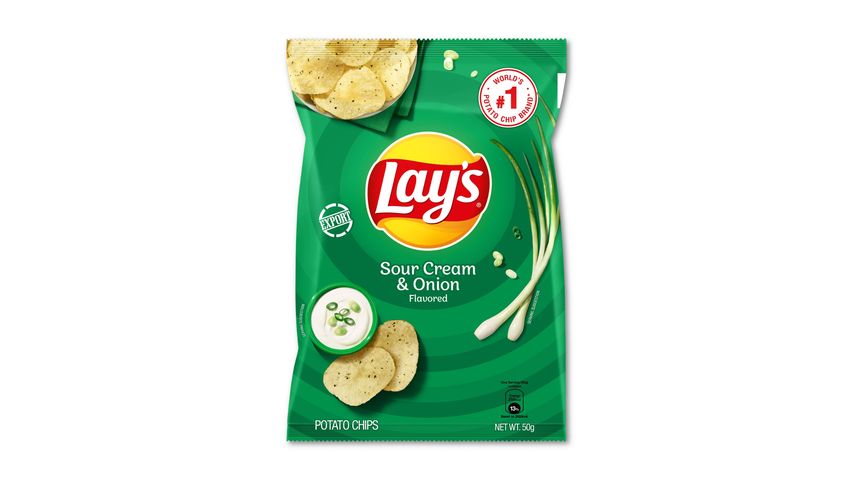 Lay's Sour Cream and Onion Potato Chips 50g