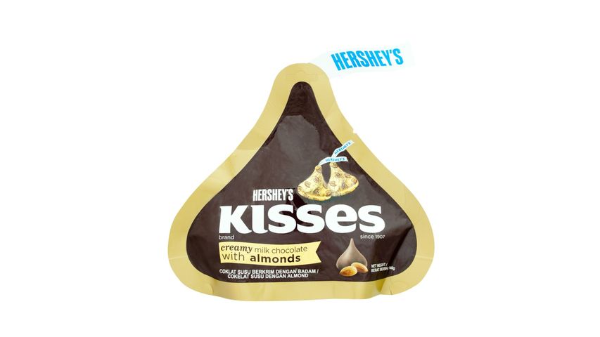 Hershey's Kisses Creamy Milk Chocolate with Almonds Pouch 146g