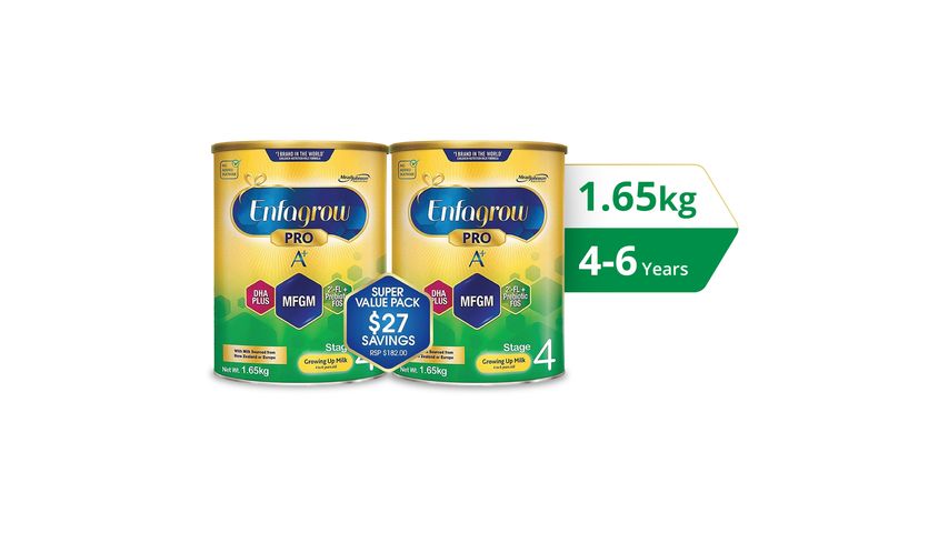 Enfagrow Pro A+ Stage 4 Milk Powder Formula for Children (4 Years & Above) Twin Pack 2 x 1.65kg