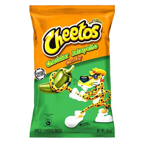 Cheetos Crunchy Cheddar Jalapeno Cheese Flavoured Snack 215g