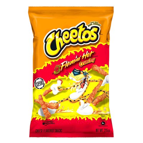 Cheetos Crunchy Flamin' Hot Cheese Flavoured Snack 215g
