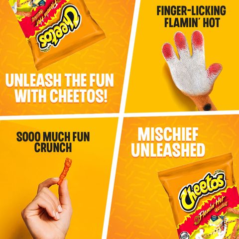 Cheetos Crunchy Flamin' Hot Cheese Flavoured Snack 215g