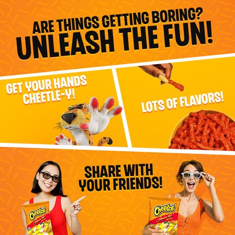 Cheetos Crunchy Flamin' Hot Cheese Flavoured Snack 215g