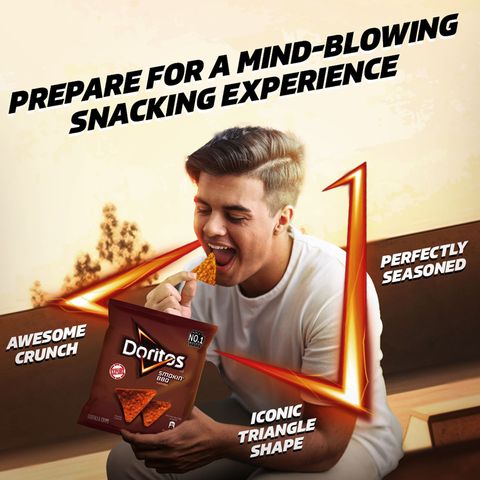 Doritos Barbeque (BBQ) Tortilla Chips Snack 65g