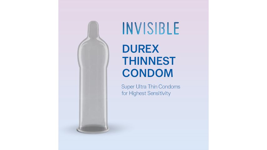 Durex Invisible Extra Lubricated Condoms 10s