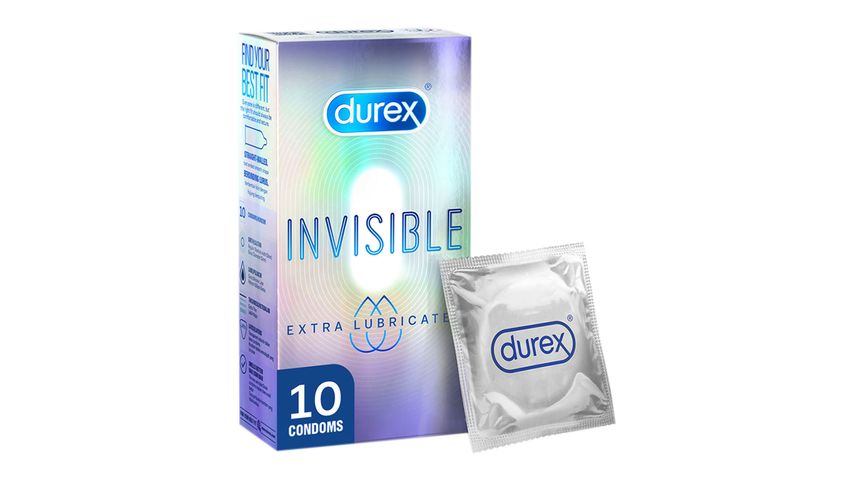 Durex Invisible Extra Lubricated Condoms 10s