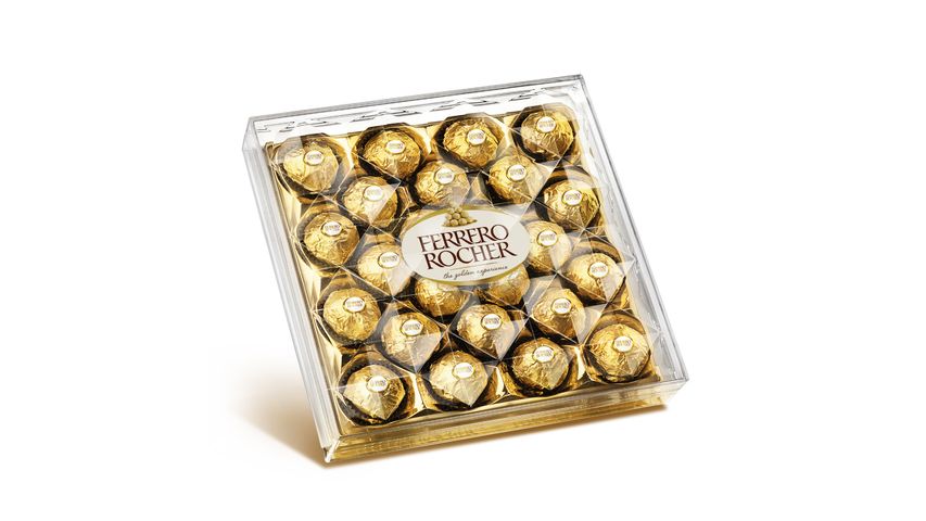 Ferrero Rocher Fine Hazelnut and Milk Chocolate Pralines Gift Box T24 300g