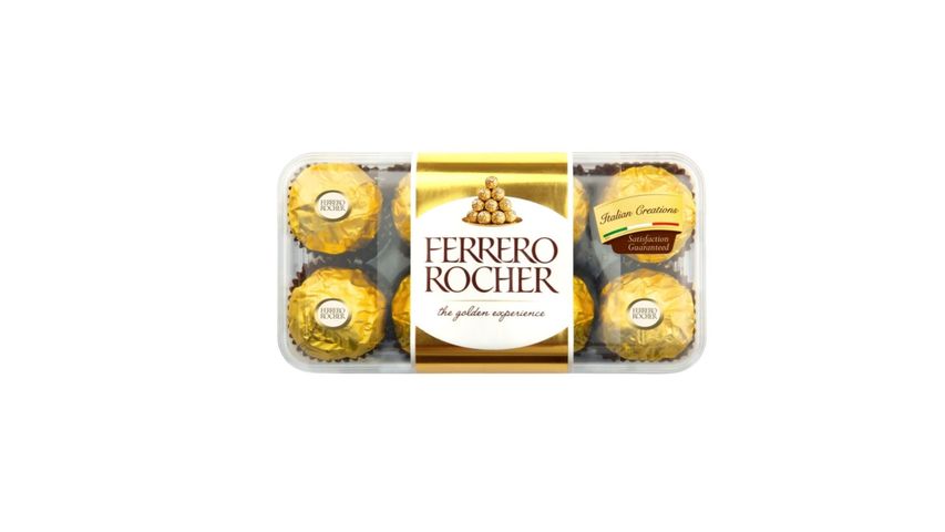 Ferrero Rocher Fine Hazelnut and Milk Chocolate Pralines Sharing Box T16 200g