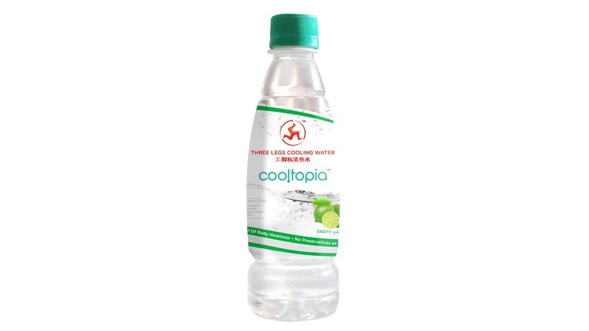 Three Legs Cooltopia Cooling Water Bottle - Zesty Lime 320ml