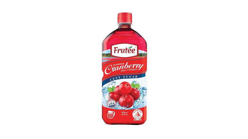 Frutee Cranberry Juice Bottle Less Sugar 975ml