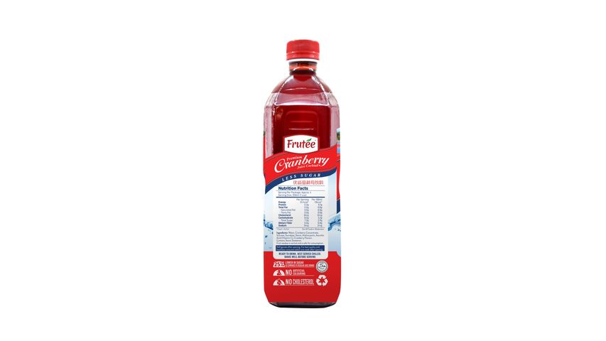 Frutee Cranberry Juice Bottle Less Sugar 975ml