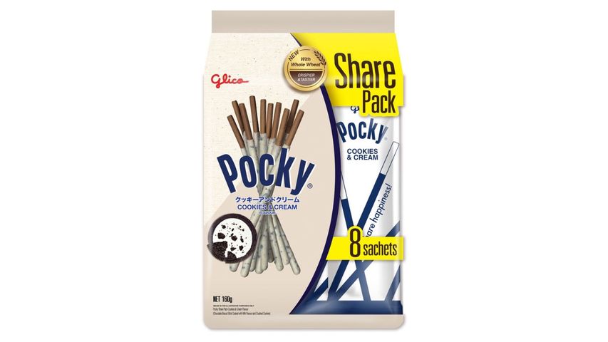 Glico Pocky Cookies & Cream Share Pack 8s 160g