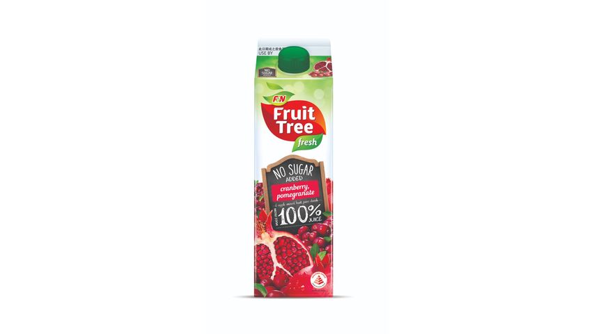 Fruit Tree Fresh Cranberry Pomegranate Juice - No Sugar Added 946ml