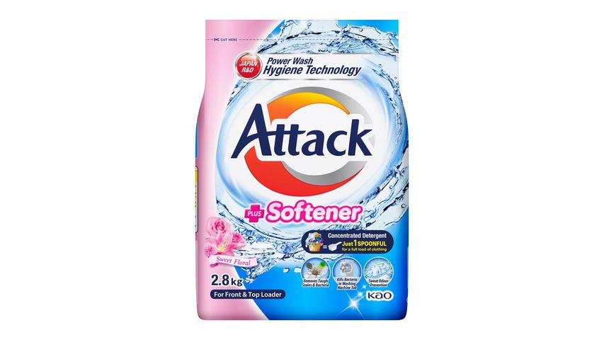 Attack Powder Detergent + Softener 2.8kg