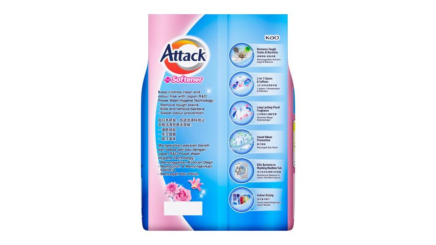 Attack Powder Detergent + Softener 2.8kg