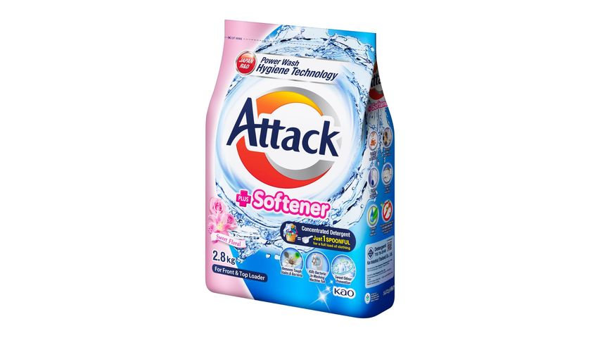 Attack Powder Detergent + Softener 2.8kg