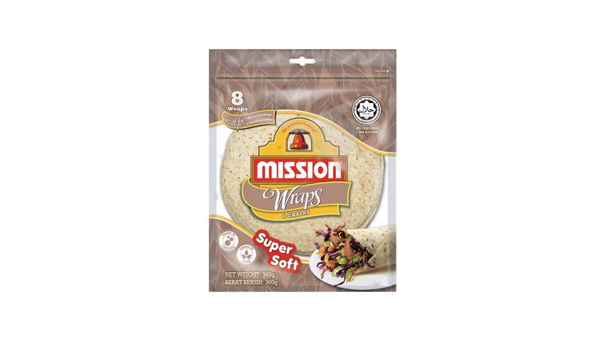 Mission Wraps 6 Grains 8s | 9555615900142