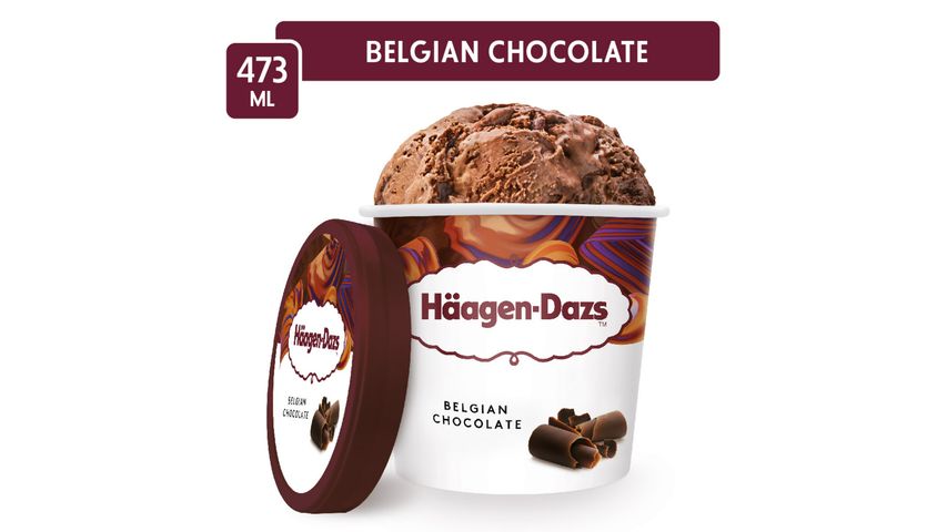 Haagen-Dazs Belgian Chocolate Ice Cream Pint 473ml