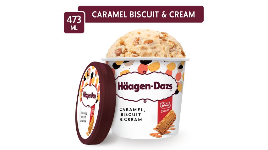 Haagen-Dazs Caramel Biscuit & Cream Ice Cream Pint 473ml