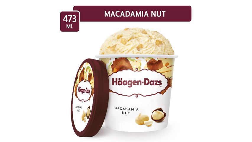 Haagen-Dazs Macadamia Nut Ice Cream Ice Cream Pint 473ml