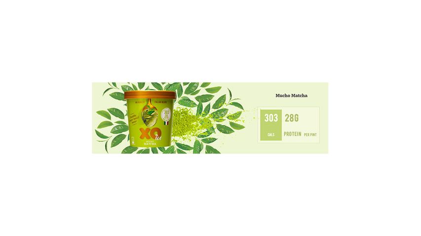 XO Ice Low Calorie High Protein Matcha Gelato - Mucho Matcha 473ml