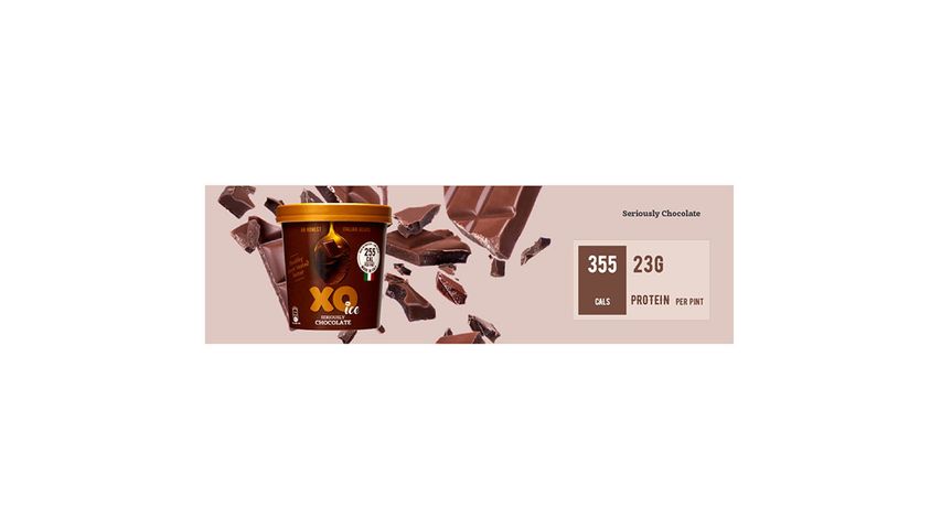 XO Ice Low Calorie High Protein Chocolate Gelato - Seriously Chocolate 473ml