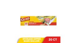Glad Gallon Zipper Storage Bags 20s
