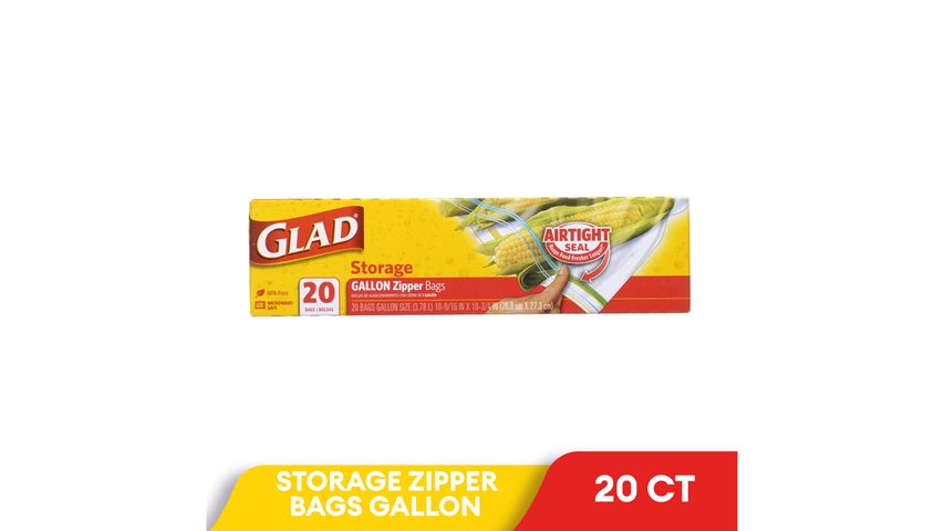 Glad Gallon Zipper Storage Bags 20s