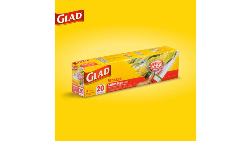 Glad Gallon Zipper Storage Bags 20s