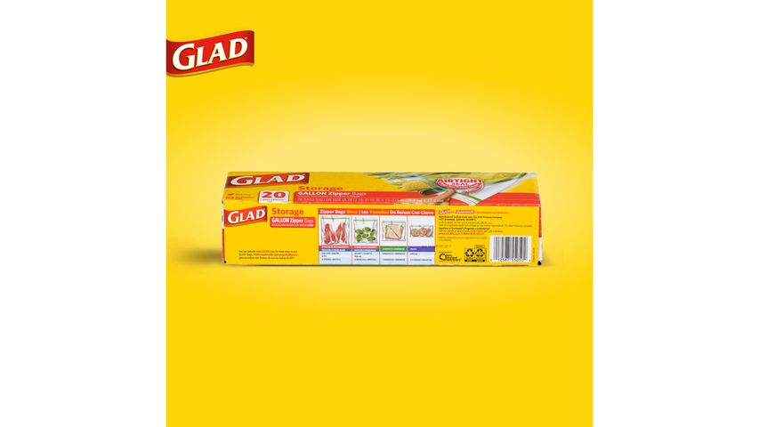 Glad Gallon Zipper Storage Bags 20s