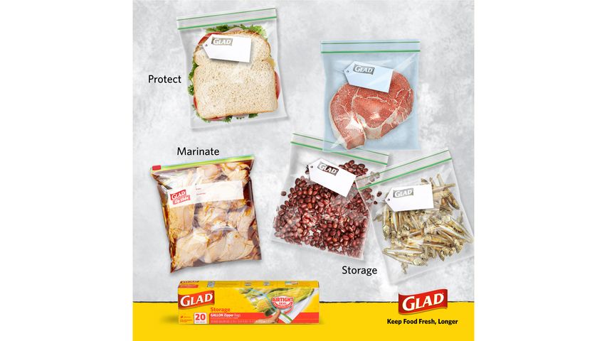 Glad Gallon Zipper Storage Bags 20s