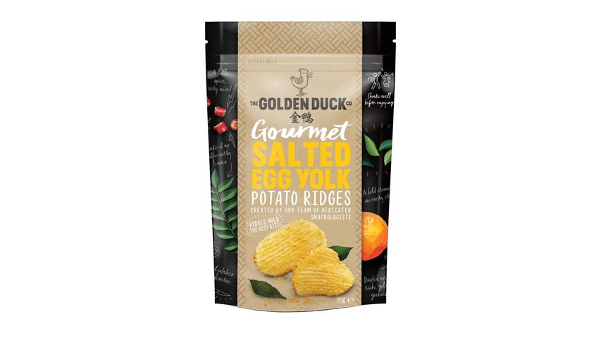 54030001 The Golden Duck Gourmet Salted Egg Yolk Potato Ridges 125gm