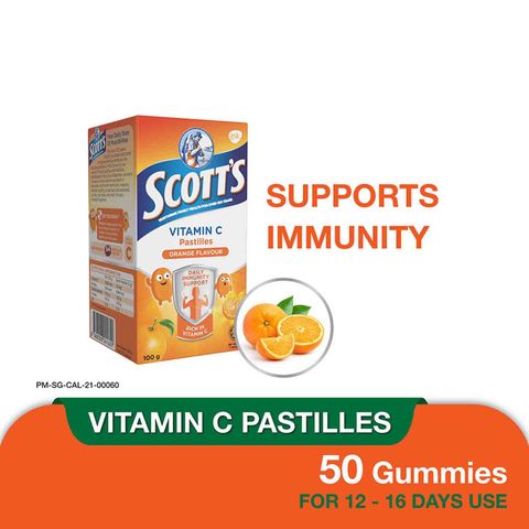 Scott's Kids Vitamin C Pastilles, Orange, 100g