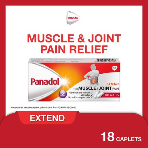 Panadol Extend, Paracetamol for Long Lasting Pain Relief, Back Pain, Shoulder Pain, Joint Pain, Muscle Pain 18pcs