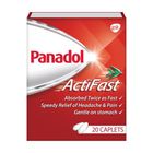 Panadol Actifast, Paracetamol for Fast Pain Relief, Headache, Fever, Muscle Pain, Toothache, Back Pain 20pcs