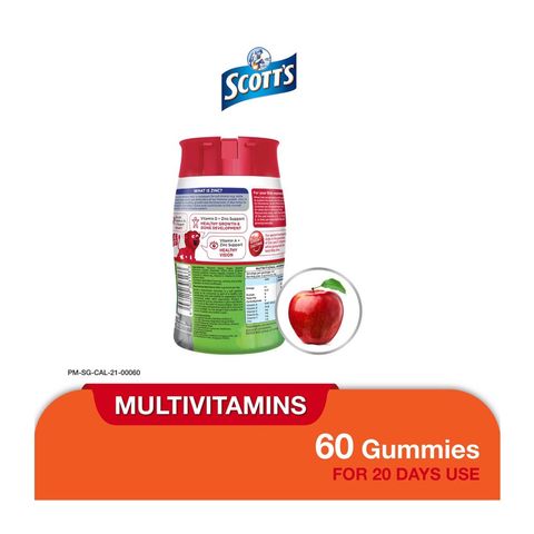 Scott's Kids Multivitamin Gummies, Apple, 60s