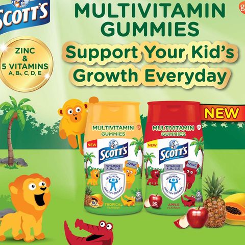 Scott's Kids Multivitamin Gummies, Apple, 60s