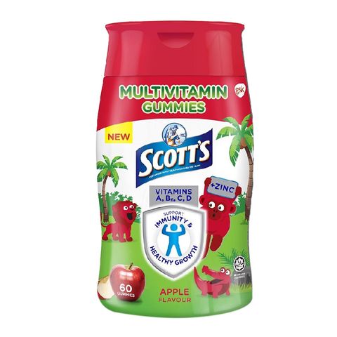 Scott's Kids Multivitamin Gummies, Apple, 60s
