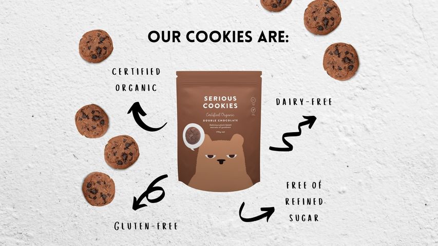 Serious Food Co Serious Cookies - Double Chocolate 170g