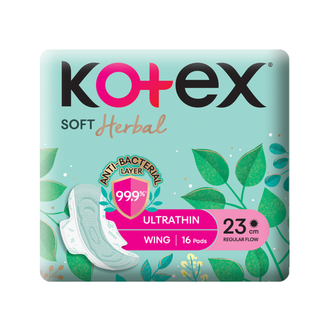 Kotex Soft Herbal Ultrathin Day Wing Sanitary Pads 23cm 16s
