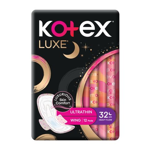 Kotex Luxe Ultrathin Night Wing Sanitary Pads 32cm 12s