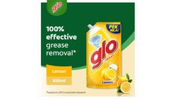 Glo Dishwashing Liquid Refill - Lemon 850ml