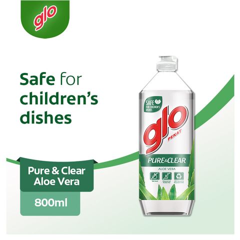 Glo Pure & Clear Dishwashing Liquid - Aloe Vera 800ml