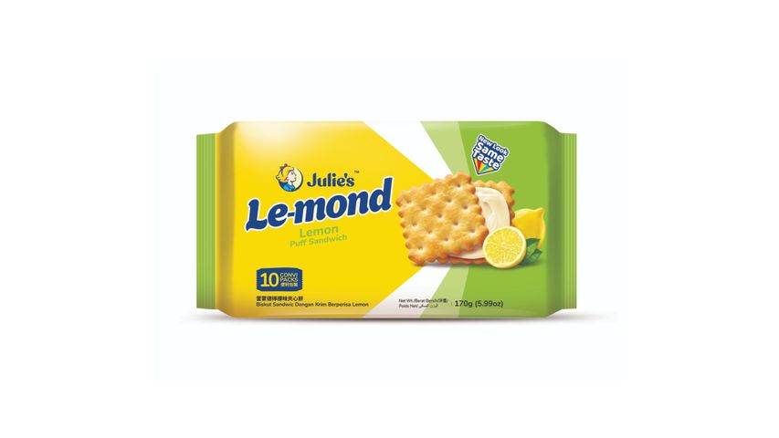 Julie's Le-Mond Puff Sandwich Lemon Flavoured Cream 170g