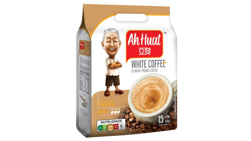 Ah Huat White Coffee Classic Less Sugar 15sx30g