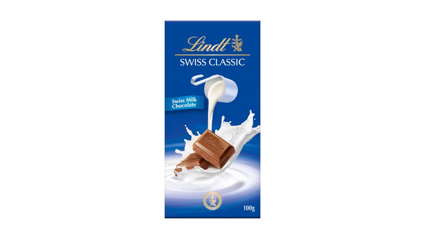 Lindt Swiss Classic Milk Chocolate Bar 100g
