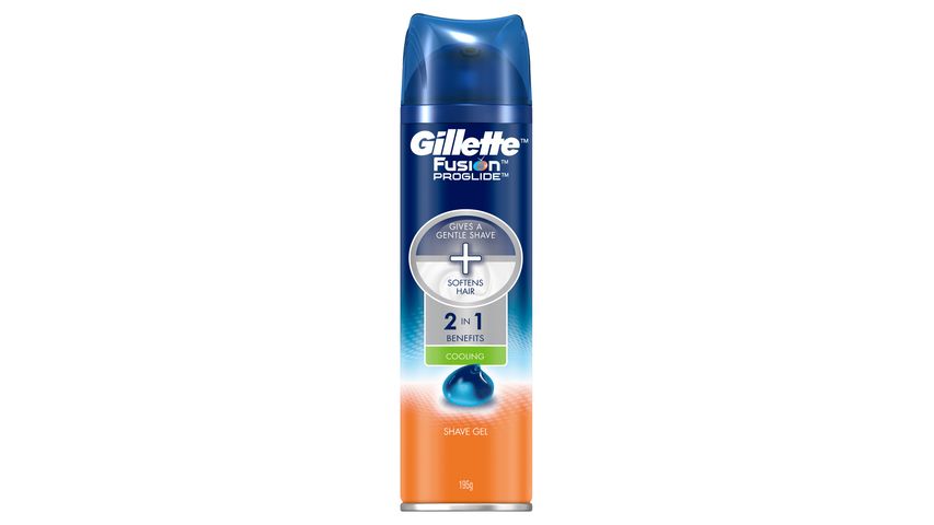 Gillette Fusion Proglide Cooling Moisturizing Foam Gel Shaving Cream 195g