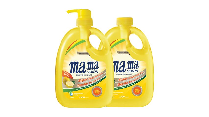 Mama Lemon Dishwashing Liquid 1L Banded with Mama Lemon Gold 1L
