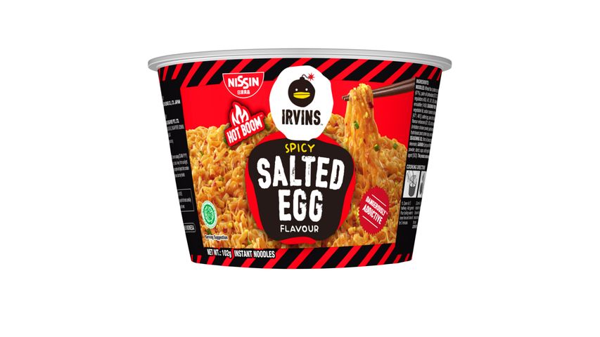 Nissin Irvins Spicy Salted Egg Flavour Instant Noodles (Halal) 102g